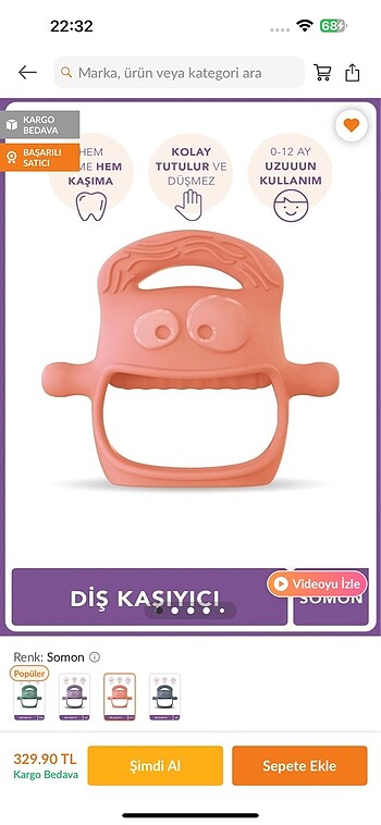 Bebek diş kaşıyıcı