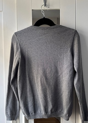 Düğmeli Gri Kadın Hırka - Görsel 4