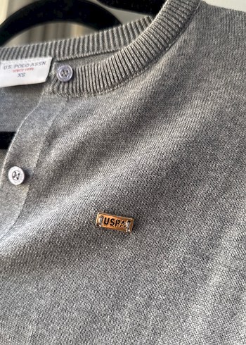 Düğmeli Gri Kadın Hırka - Görsel 2