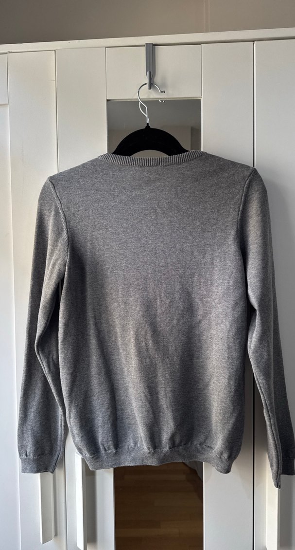 Düğmeli Gri Kadın Hırka - Görsel 4