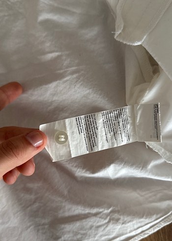 Beyaz crop Düğmeli Kadın Gömlek - Görsel 5