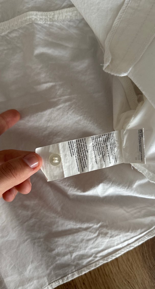 Beyaz crop Düğmeli Kadın Gömlek - Görsel 5