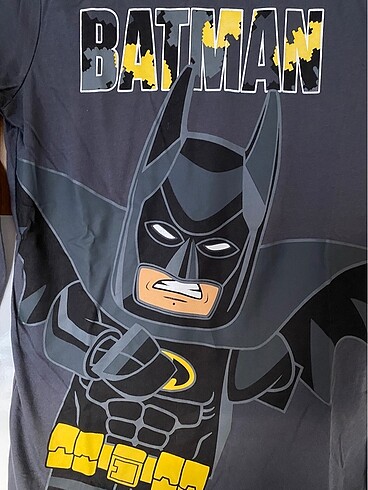 9 Yaş Beden gri Renk Orijinal lisansli batman tisort