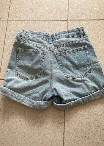 26 Beden Gevşek Kesim Kadın Denim Mini Şort