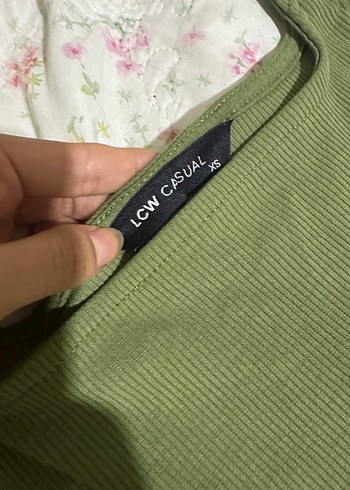 LC Waikiki Yeşil Pamuklu Basic Kadın elbise