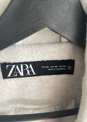 Zara Zata Gri Kadın Fermuarlı Midi Kaban kaşe
