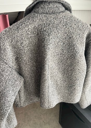 xs Beden Zara Gri Kısa kaşe Peluş Kadın Ceket