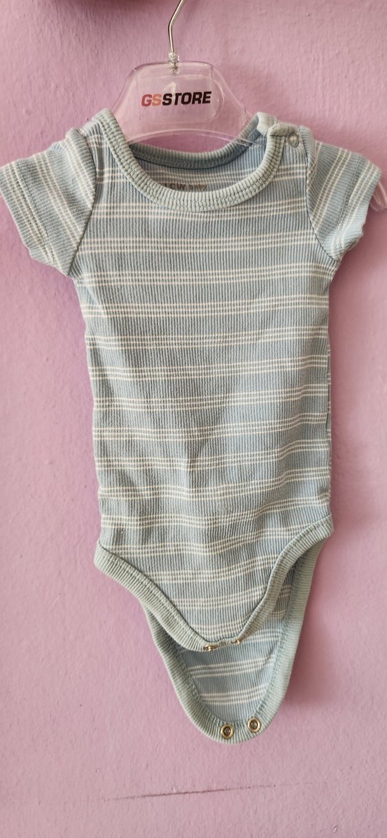 Bebek Erkek Kısa Kollu Beyaz Body - Görsel 3