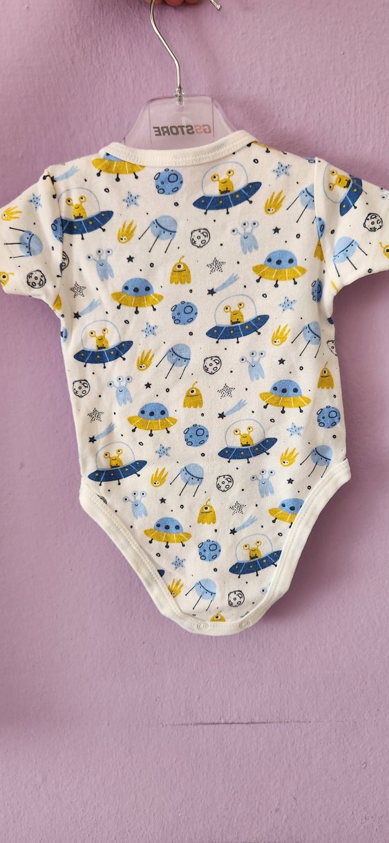 Bebek Erkek Kısa Kollu Baskılı Body - Görsel 2