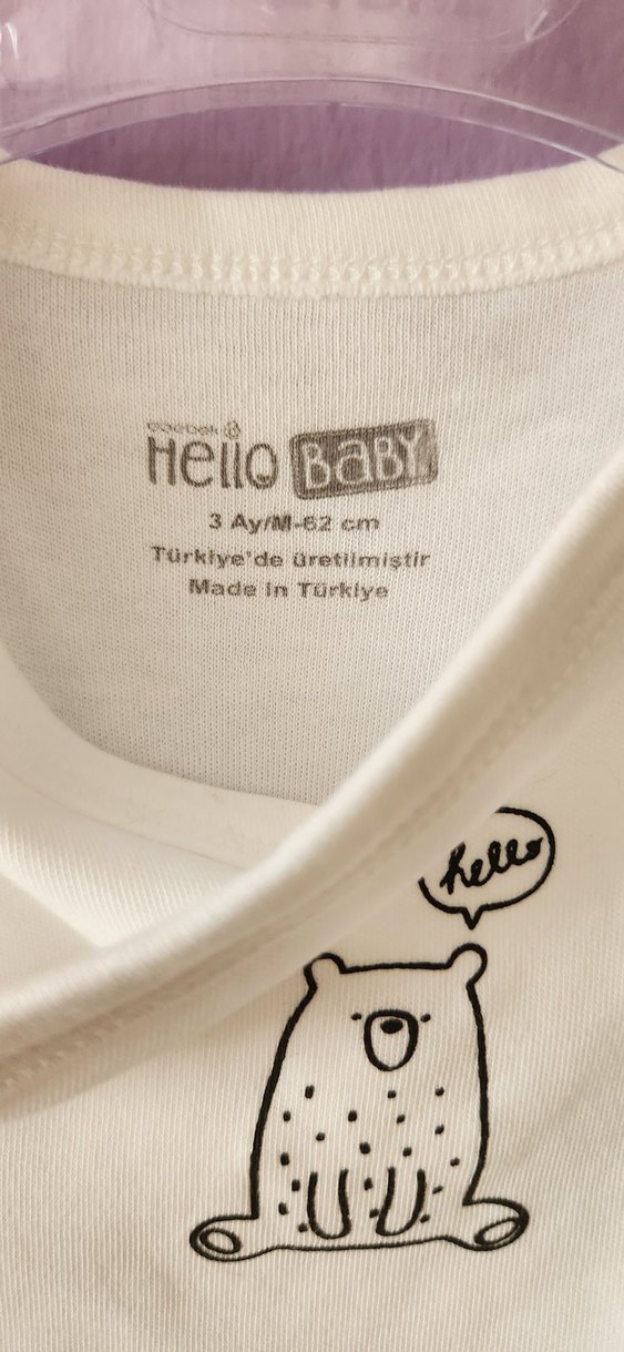 Beyaz Uzun Kollu Bebek Body - Görsel 2