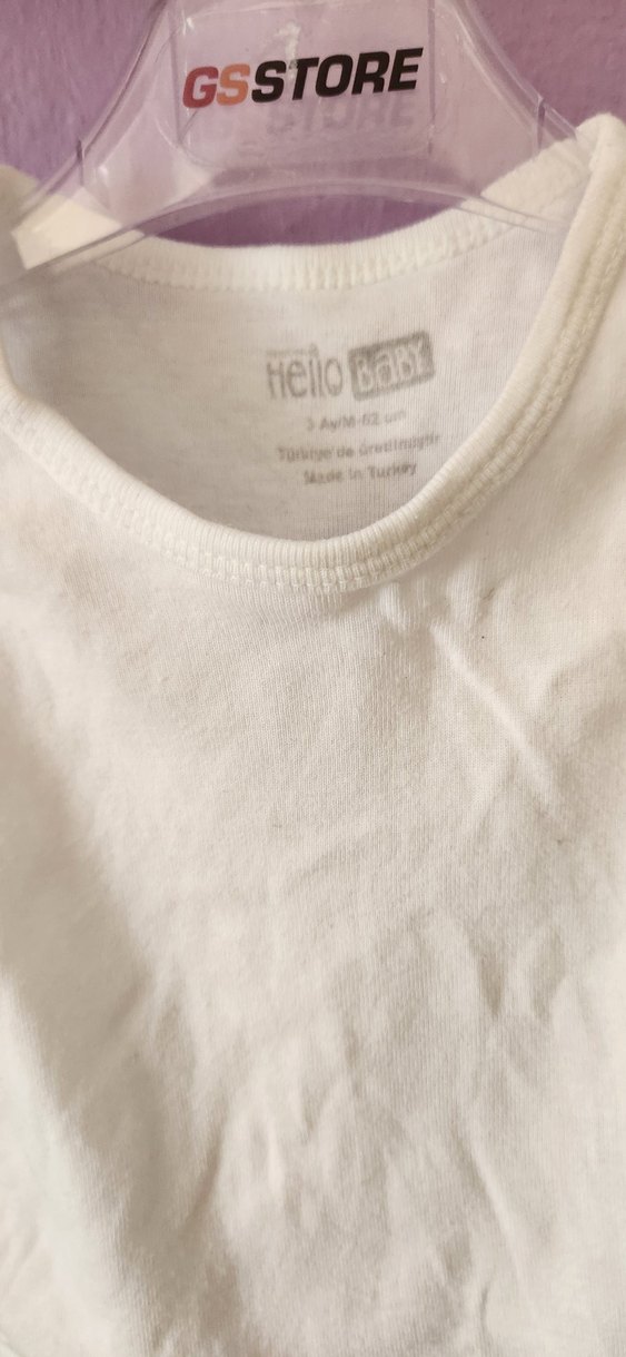 Beyaz Kolsuz ve yarım kol Bebek Body - Görsel 2