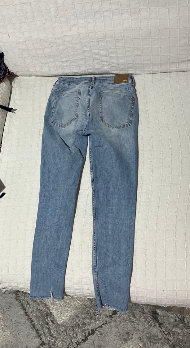 Günlük Mavi Kadın Denim Pantolon - Görsel 5