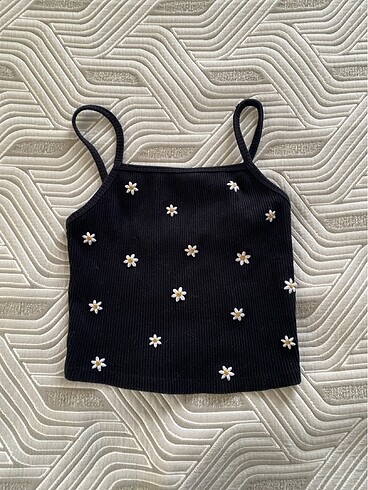 Pull and bear papatya desenli crop