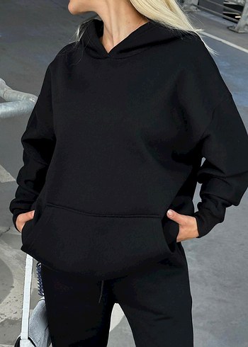 diğer Beden Zara Siyah Oversize Kadın Eşofman Takımı