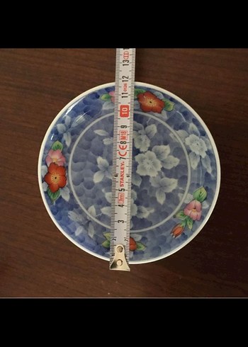 Japon damgalı vintage dekoratif tabak - Görsel 5