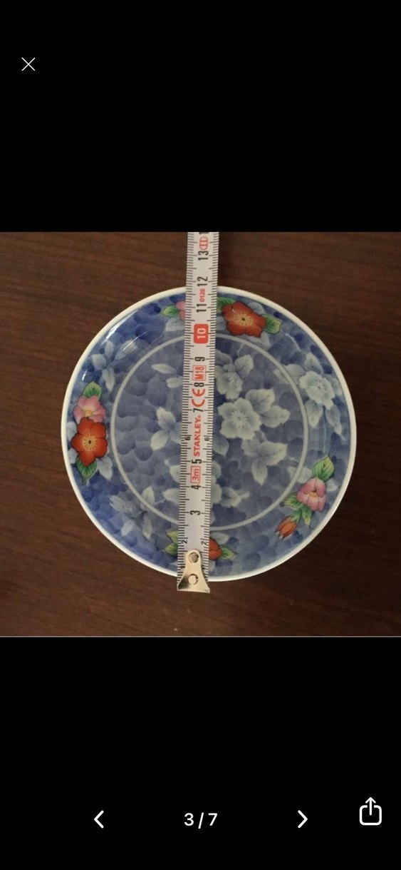 Japon damgalı vintage dekoratif tabak - Görsel 5