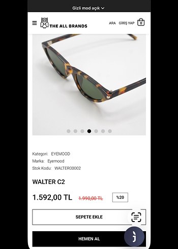 Eye Mood güneş gözlüğü - Görsel 4