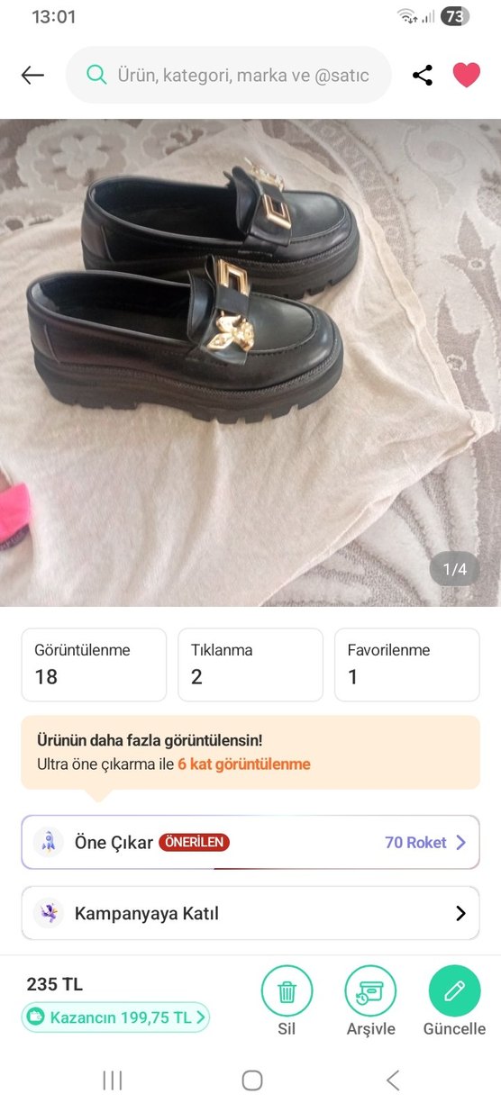 Siyah Platform Topuklu Zincir Detaylı Kadın Loafer - Görsel 3