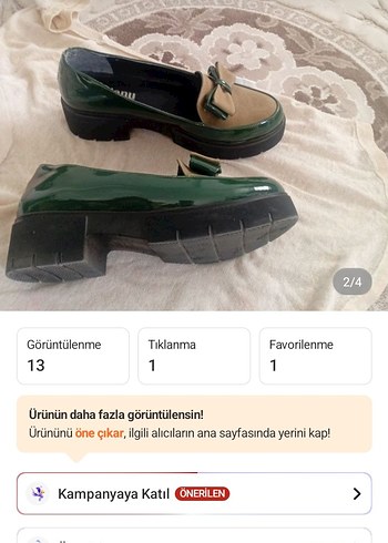 Yeşil Platform Topuklu Kadın Loafer - Görsel 2