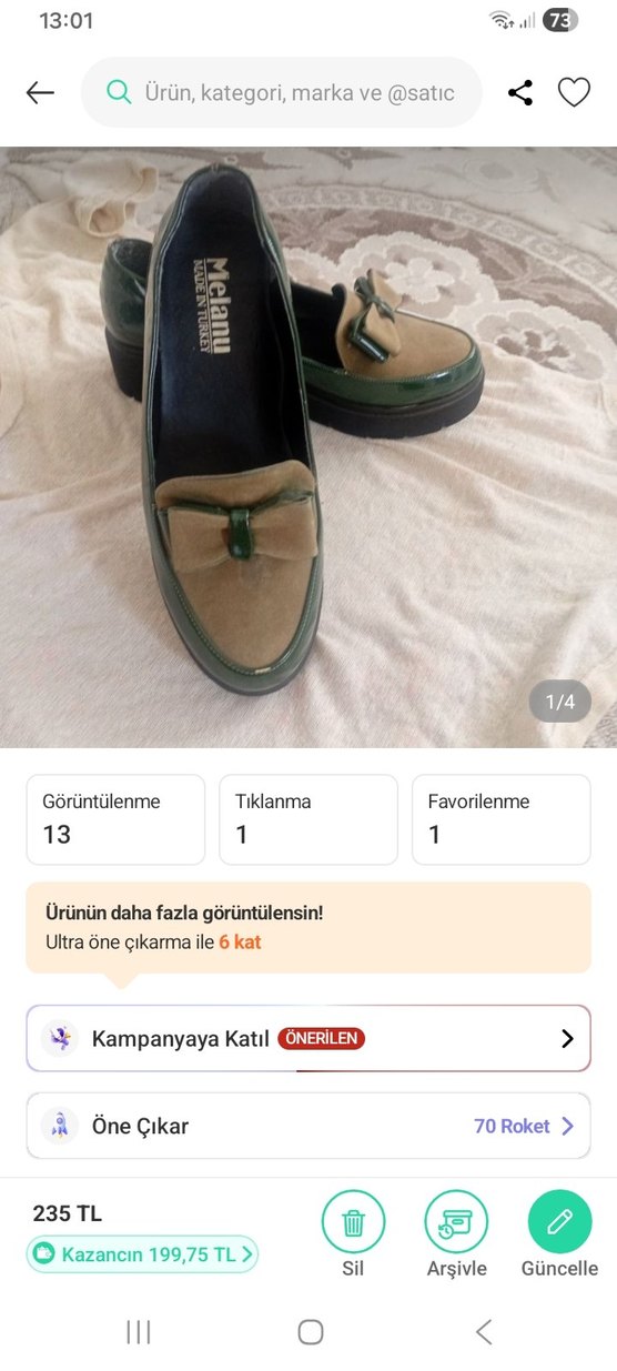 Yeşil Platform Topuklu Kadın Loafer - Görsel 3