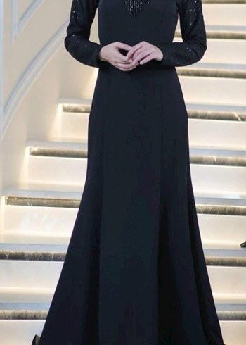 Siyah Uzun Kollu Yüksek abiye - Görsel 2