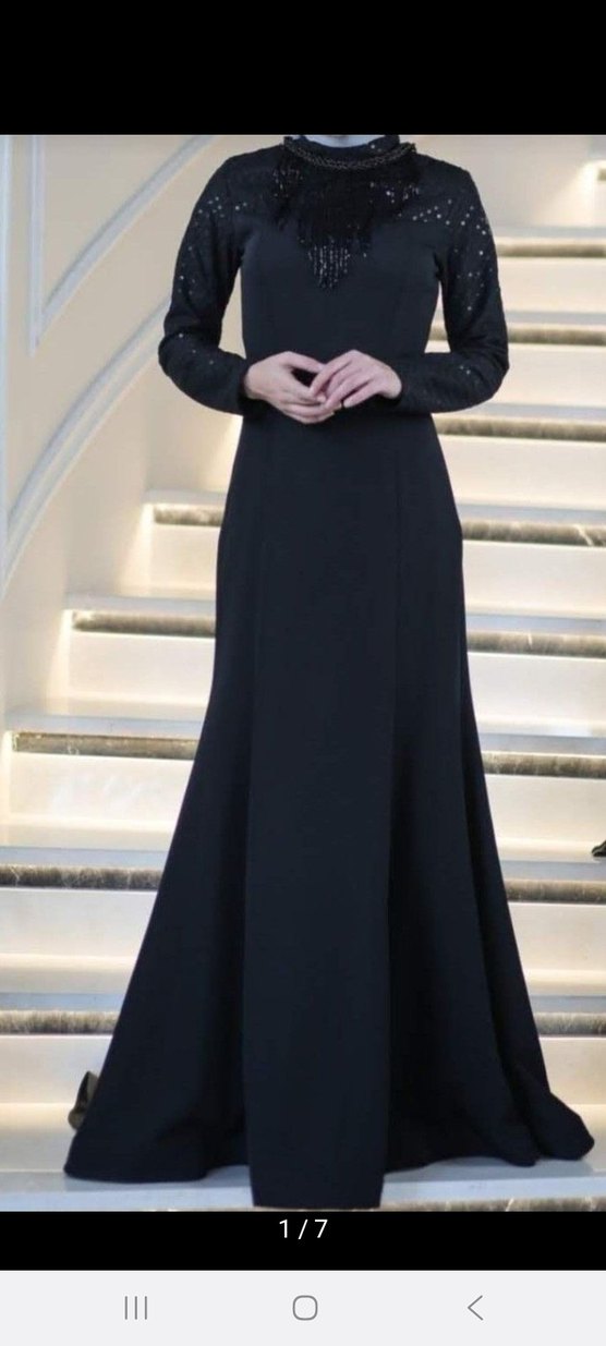 Siyah Uzun Kollu Yüksek abiye - Görsel 2