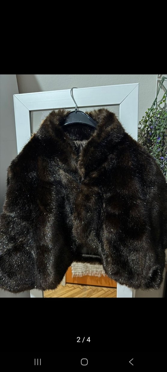 Kahverengi Kısa Kürk Detaylı Kadın Mont - Görsel 3