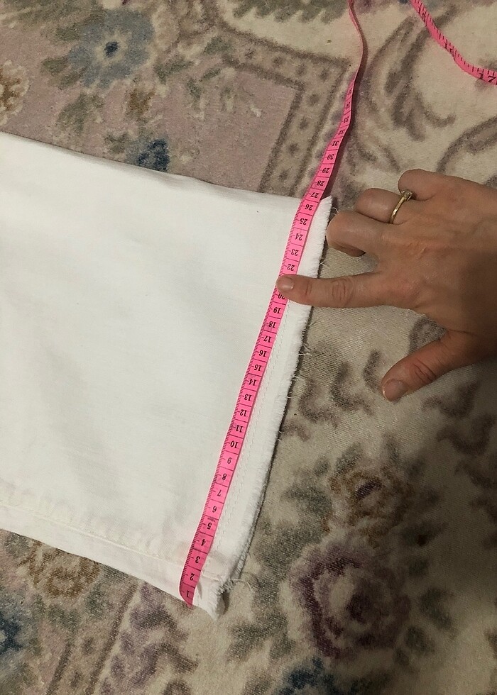 Beyaz jean pantolon - Görsel 5