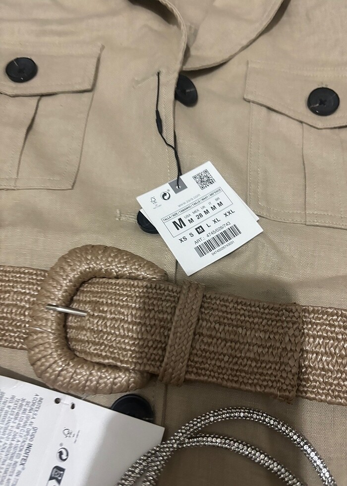 Zara keten kemerli yelek - Görsel 4