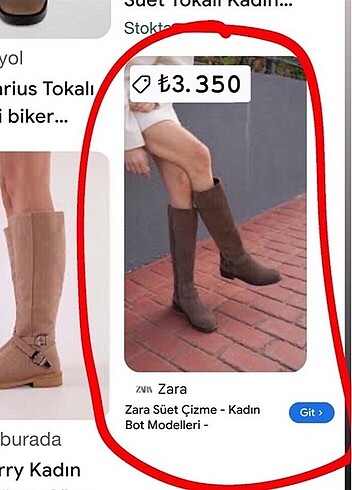 Zara ZARA SÜET KADIN ÇİZME