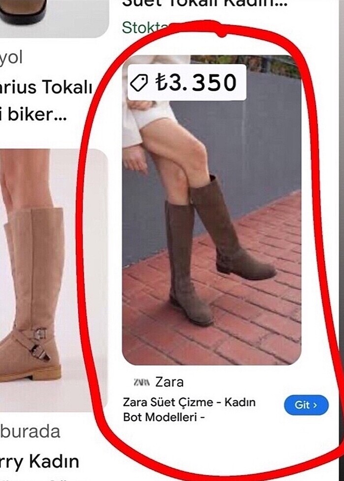 ZARA SÜET KADIN ÇİZME - Görsel 2