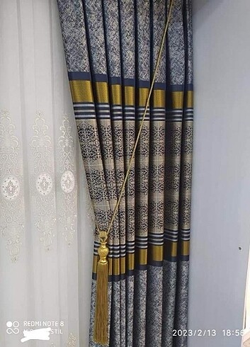 Beden Lacivert Gold Detaylı Desenli 2 Kanatlı Pano Fon