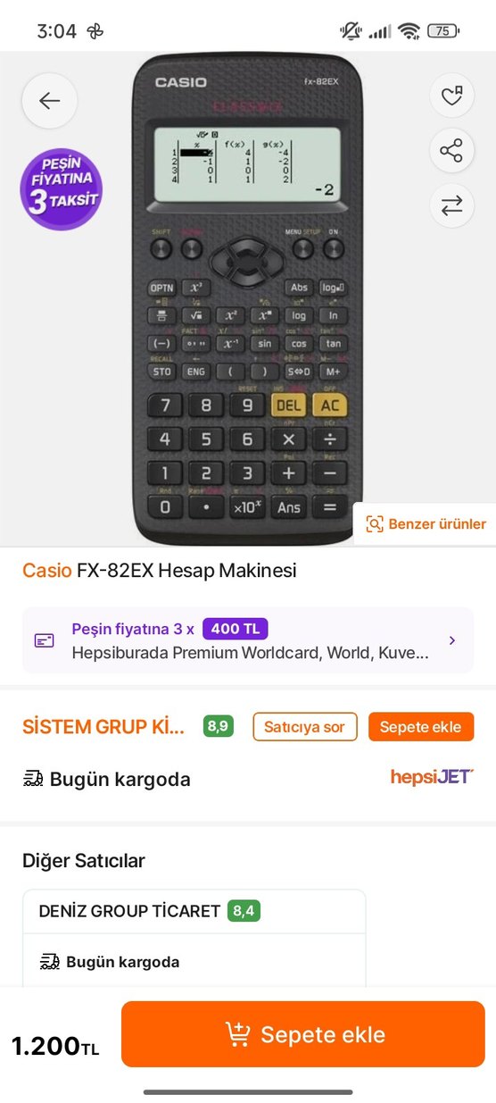 Casio fx-82EX Siyah Hesap Makinesi - Görsel 2