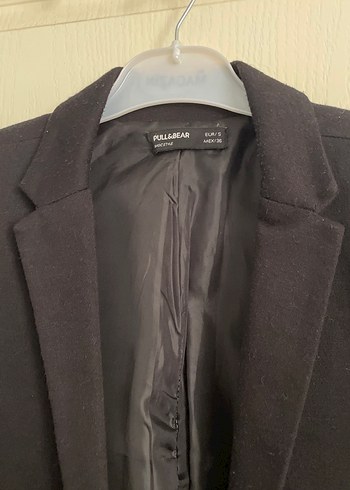 Pull and Bear Erkek Siyah Düğmeli Regular Fit Ceket