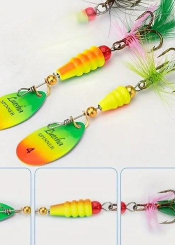  Beden meps,Metal kaşık yem,spinner 5 adet