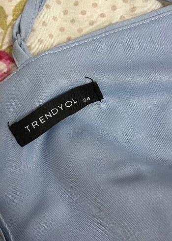 Tokalı Mavi Mini Elbise - Görsel 5