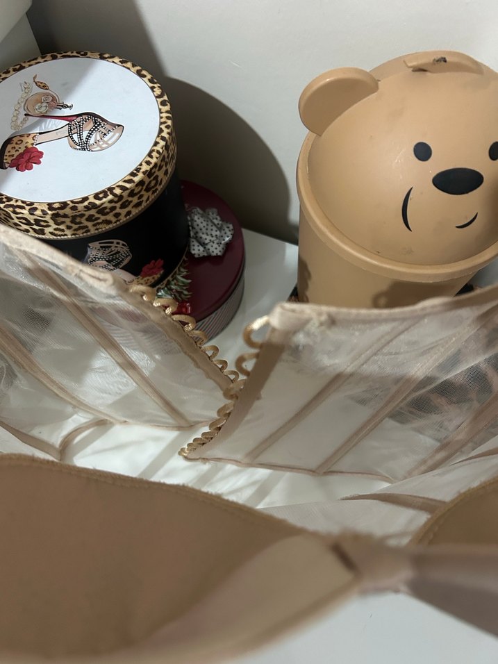 Bej Dantel Detaylı Straplez Büstiyer - Görsel 2