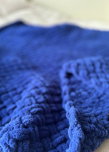 Hasır örgü bebek battaniyesi - Görsel 2