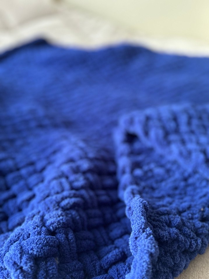 Hasır örgü bebek battaniyesi - Görsel 2