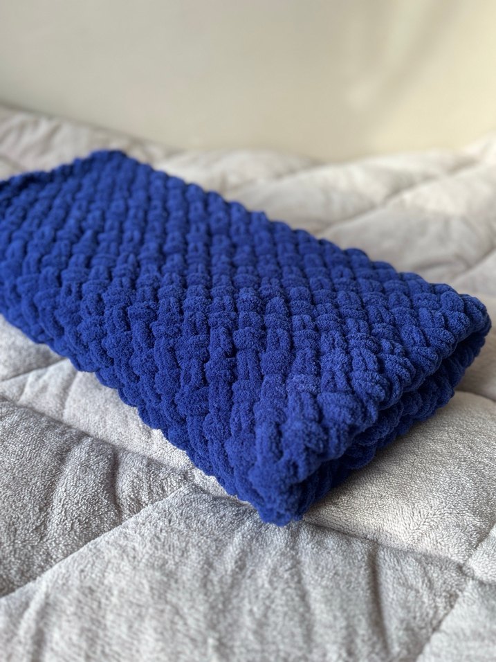 Hasır örgü bebek battaniyesi - Görsel 5