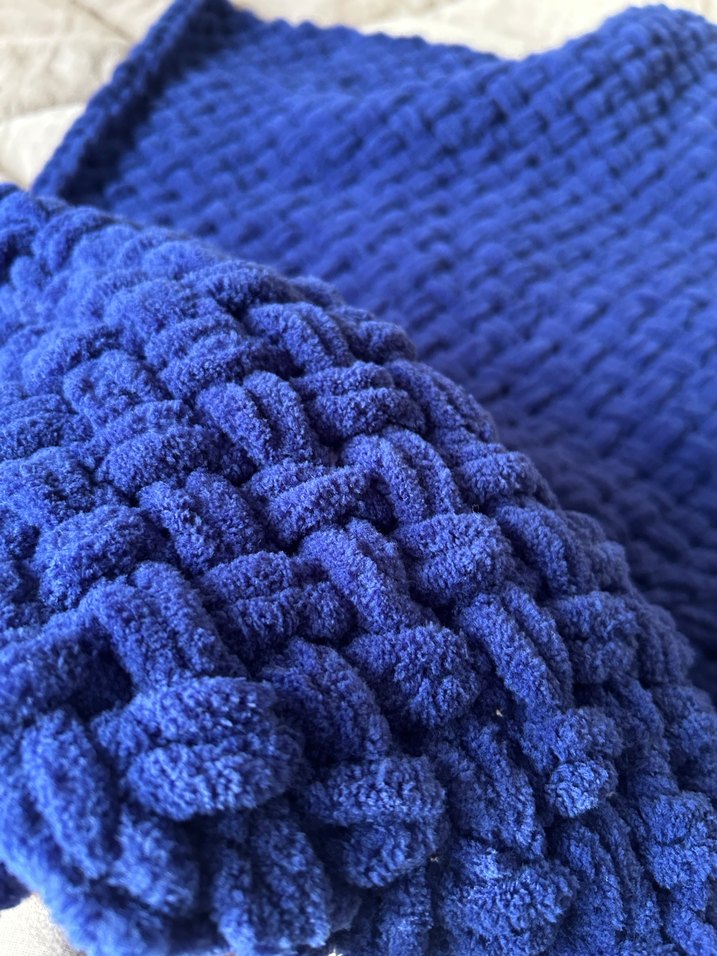 Hasır örgü bebek battaniyesi - Görsel 3