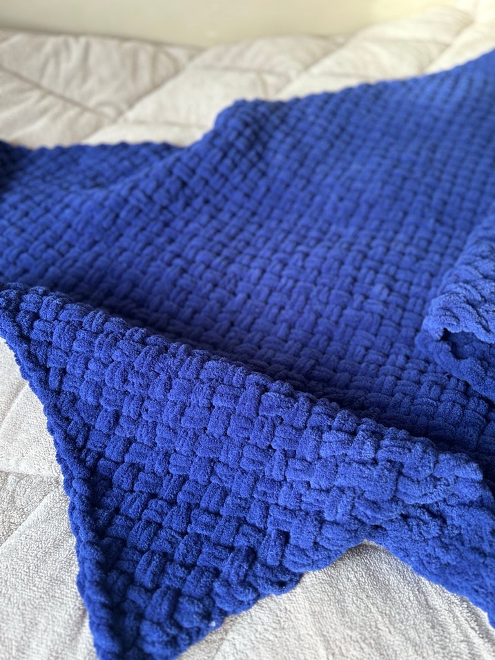 Hasır örgü bebek battaniyesi - Görsel 4