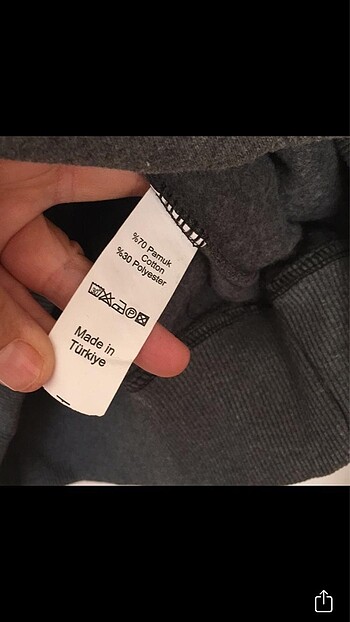 m Beden gri Renk Erkek Kapşonlu Sweathshirt