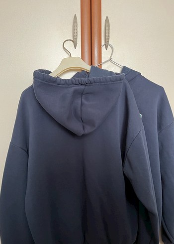 Mavi Baskılı Kapüşonlu Kadın Sweatshirt - Görsel 2