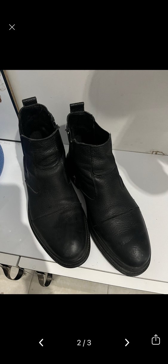 Fermuarlı Siyah Erkek Günlük Bot - Görsel 2