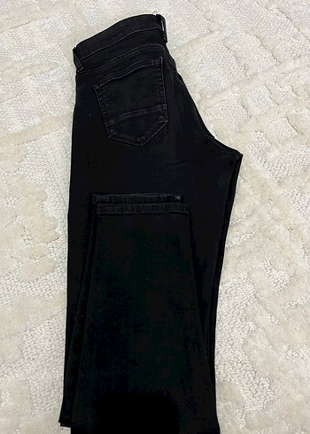 Siyah Kemerli Erkek Denim Pantolon - Görsel 3