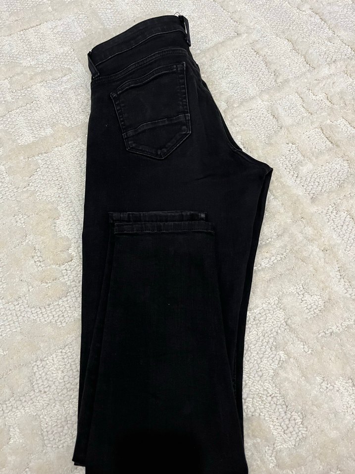 Siyah Kemerli Erkek Denim Pantolon - Görsel 3
