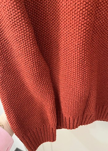 Kiremit  Örgü erkek Sweatshirt - Görsel 5