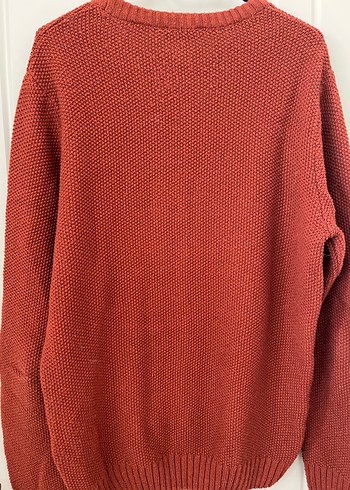 Kiremit  Örgü erkek Sweatshirt - Görsel 4