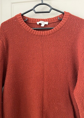 Kiremit  Örgü erkek Sweatshirt - Görsel 2